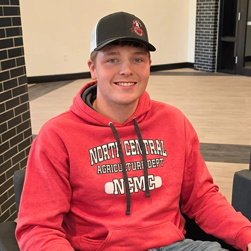 Student sitting in the Student Center