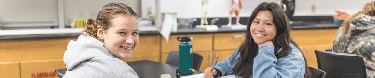 Two lab students
