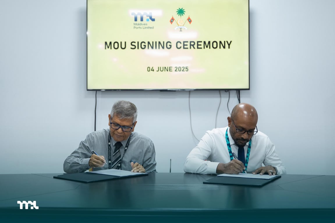 Cover image for Maldives Ports Limited and Ministry of Transport and Civil Aviation Sign MoU for Malé North Harbor Expansion 
