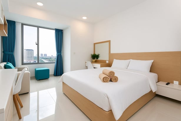 Căn hộ studio RiverGate Residence view sông Bến Nghé