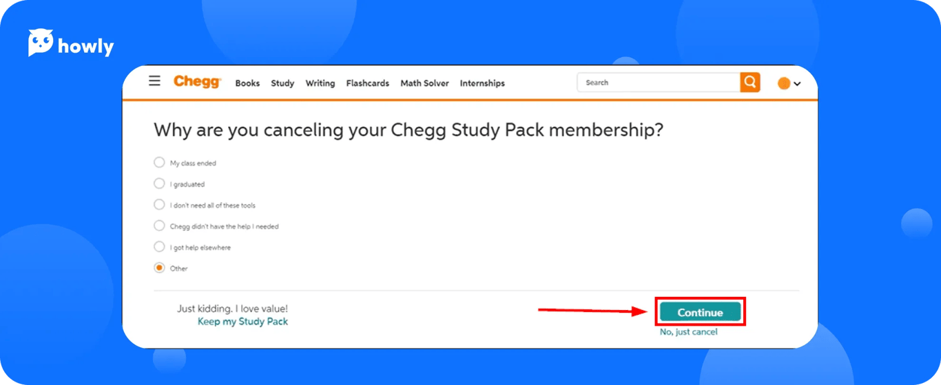 How to cancel subscription on Chegg 