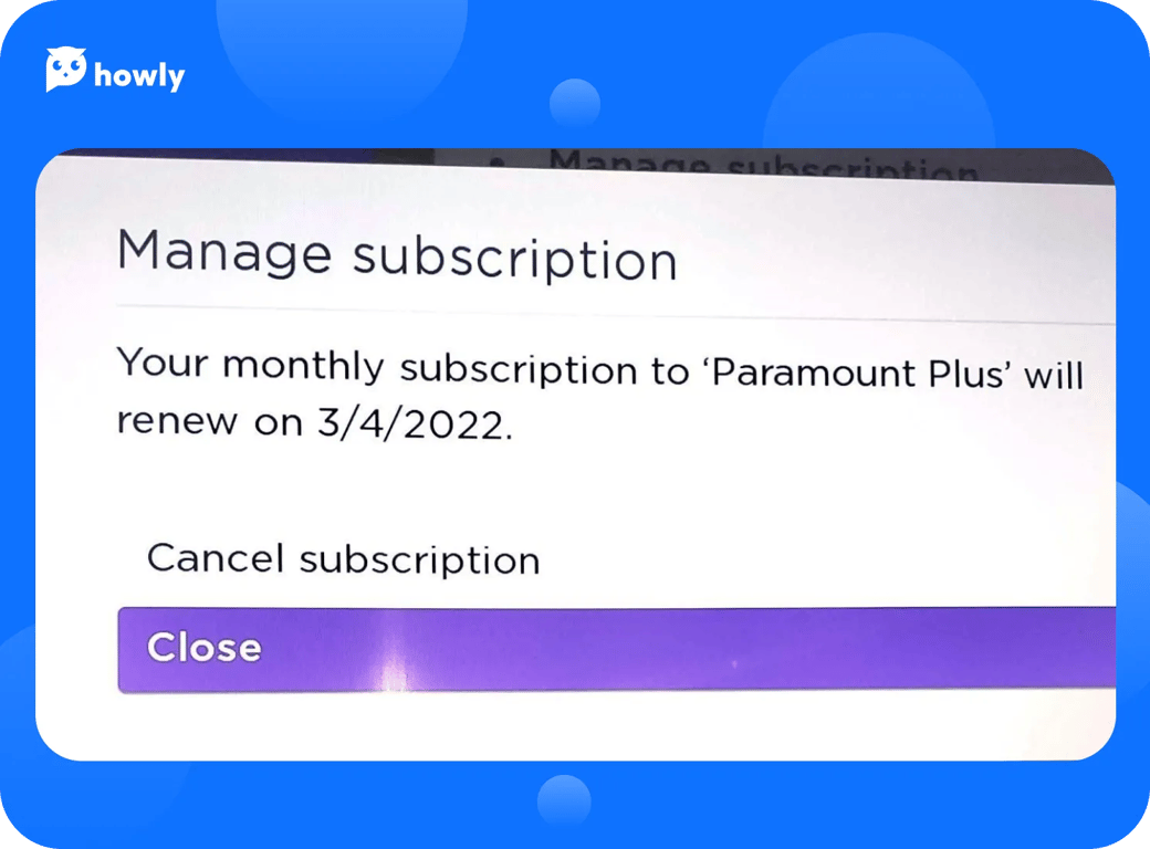 How to cancel Paramount Plus on Roku