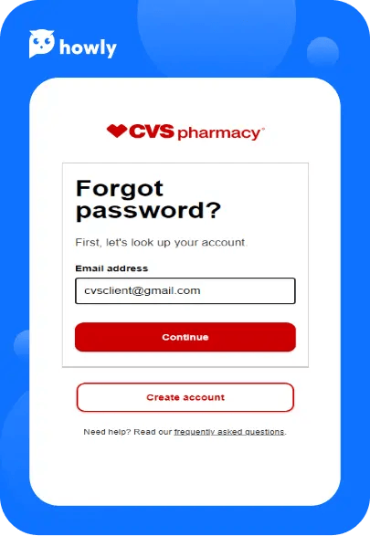 Forgot CVS password