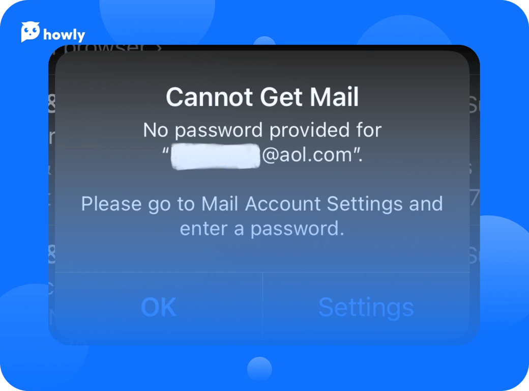 How to fix the “No Password Provided for AOL” error on iPhone