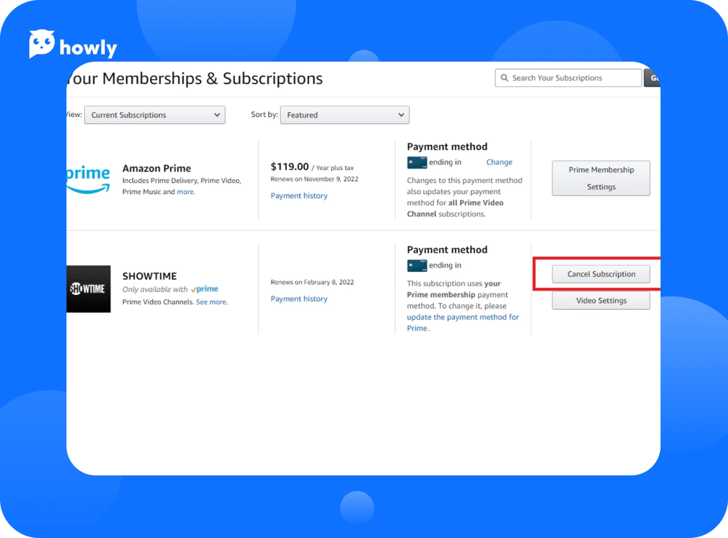 How to cancel Showtime subscription