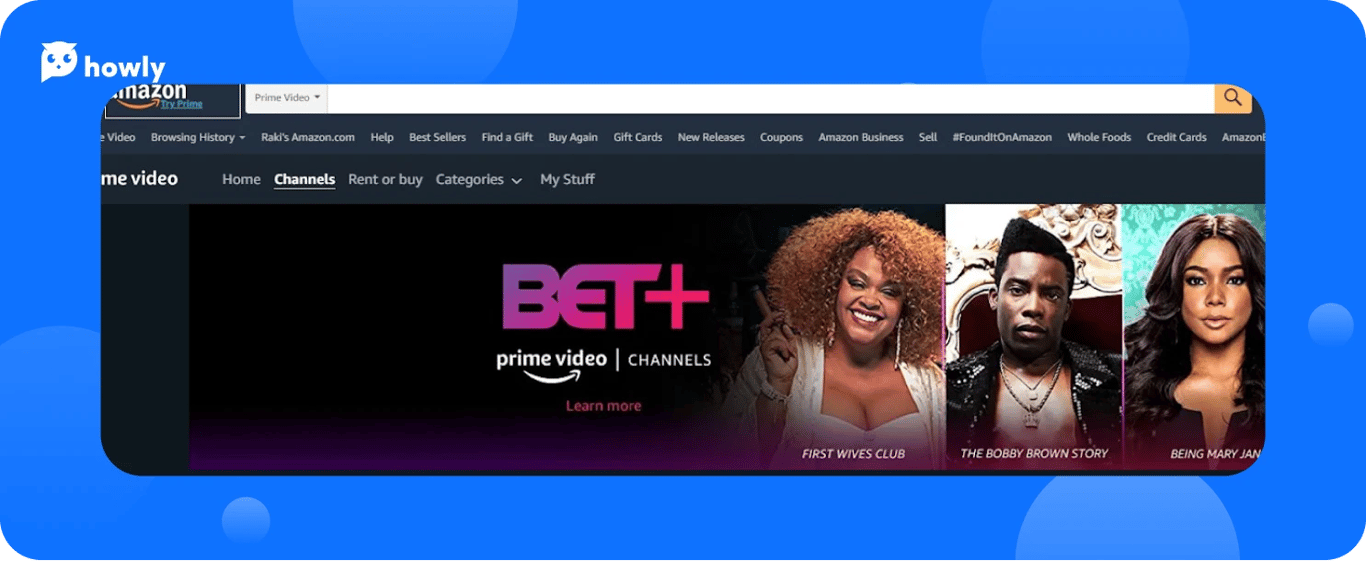 cancel your BET Plus subscription on Amazon