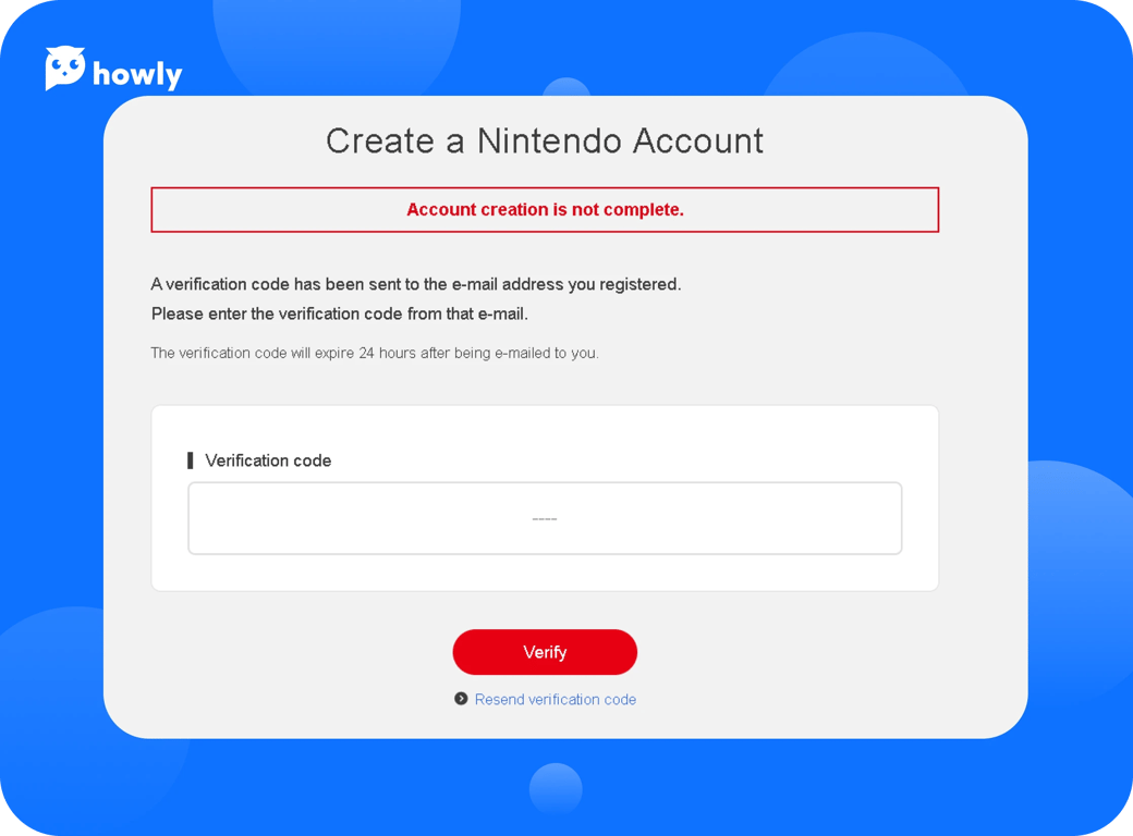 How to create Nintendo account