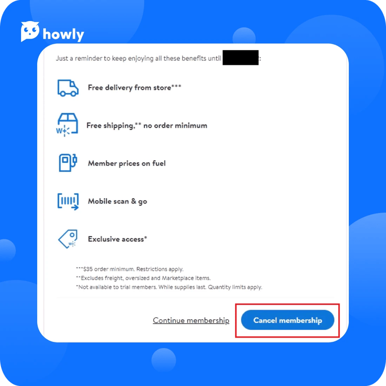 How to cancel Walmart subscription