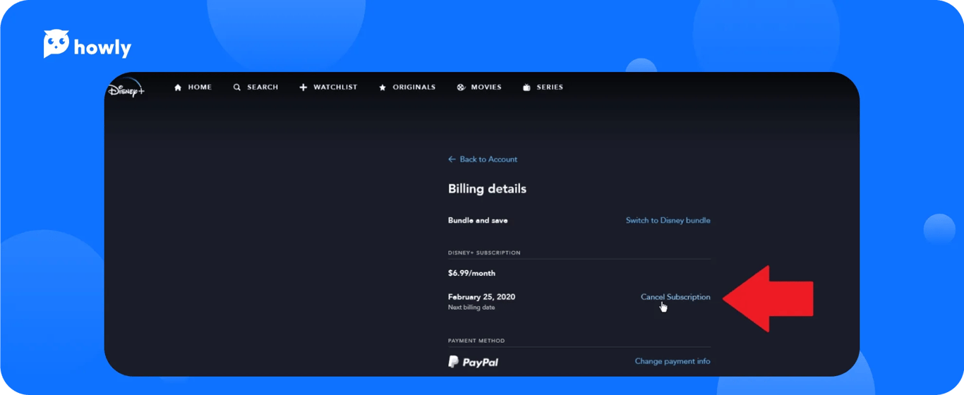 How to cancel a Disney Plus subscription