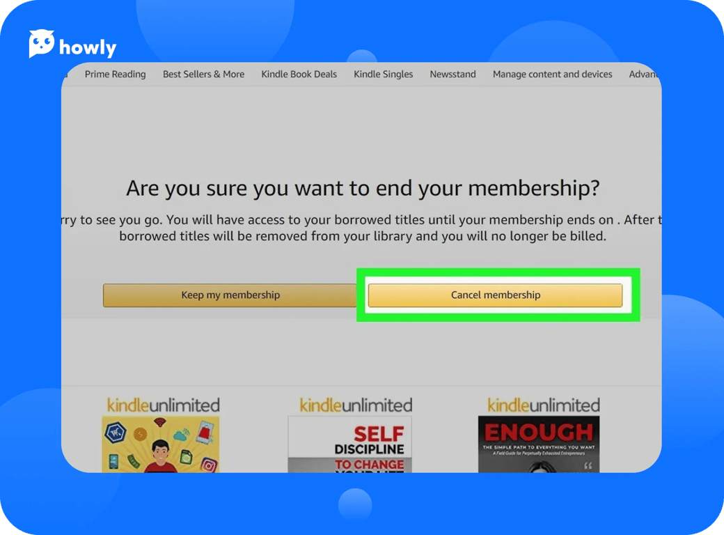 How to cancel Kindle Unlimited subscription