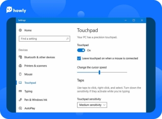 Use Settings to turn off the touchpad
