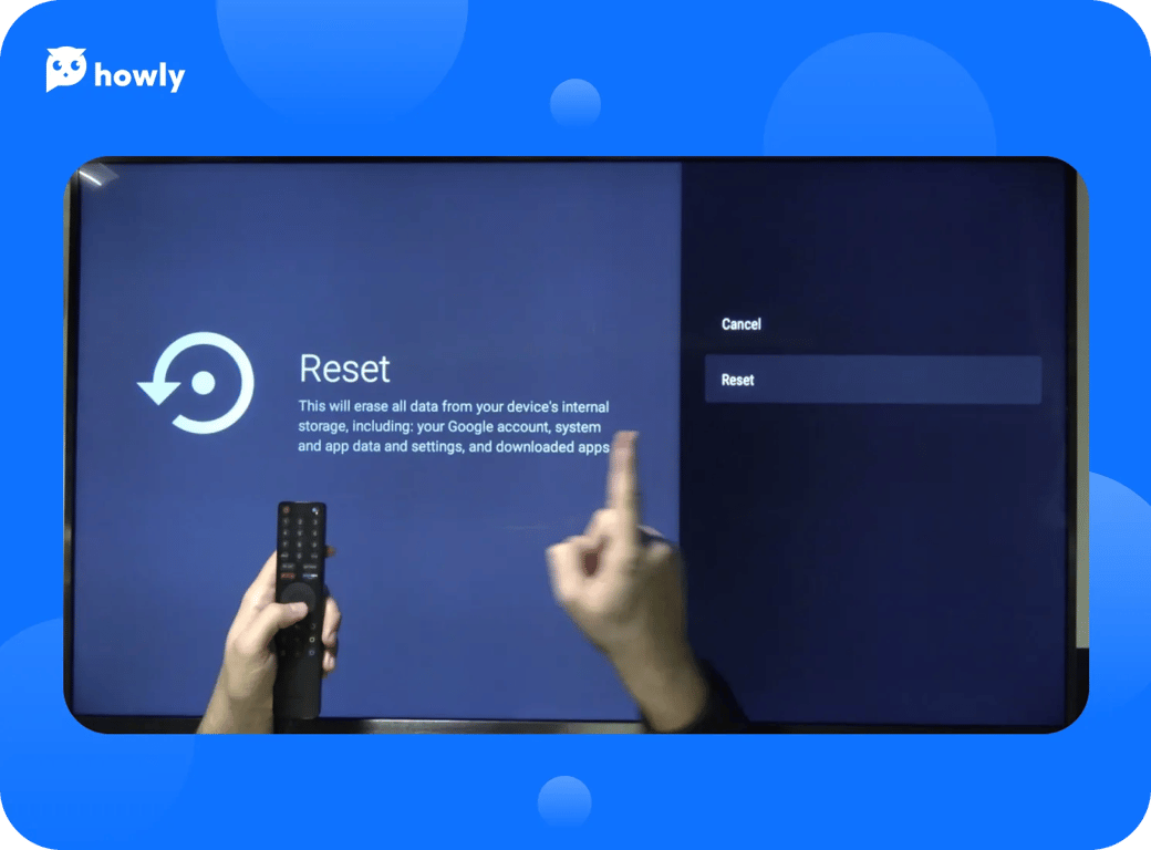 Factory reset your TV