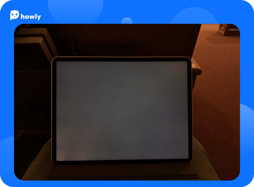 The backlight of the iPad screen is gone