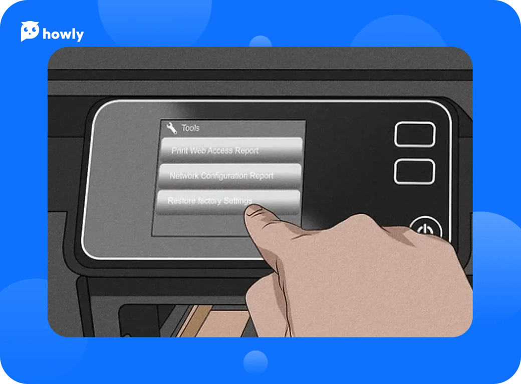 How to reset the HP printer