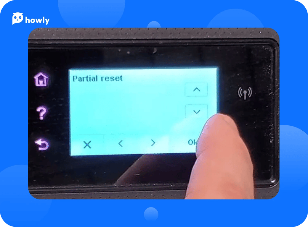 How to reset the HP printer