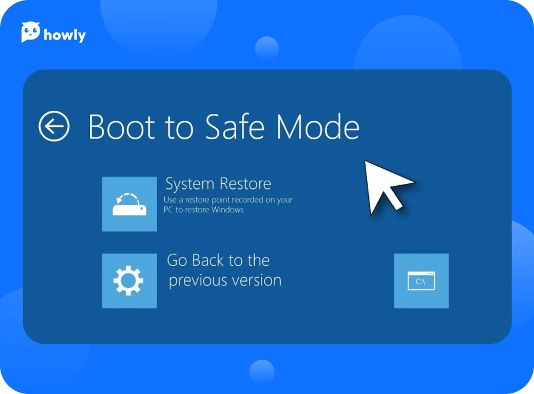 Boot the computer in safe mode