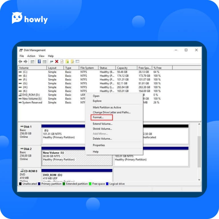 How to format the SSD on Windows