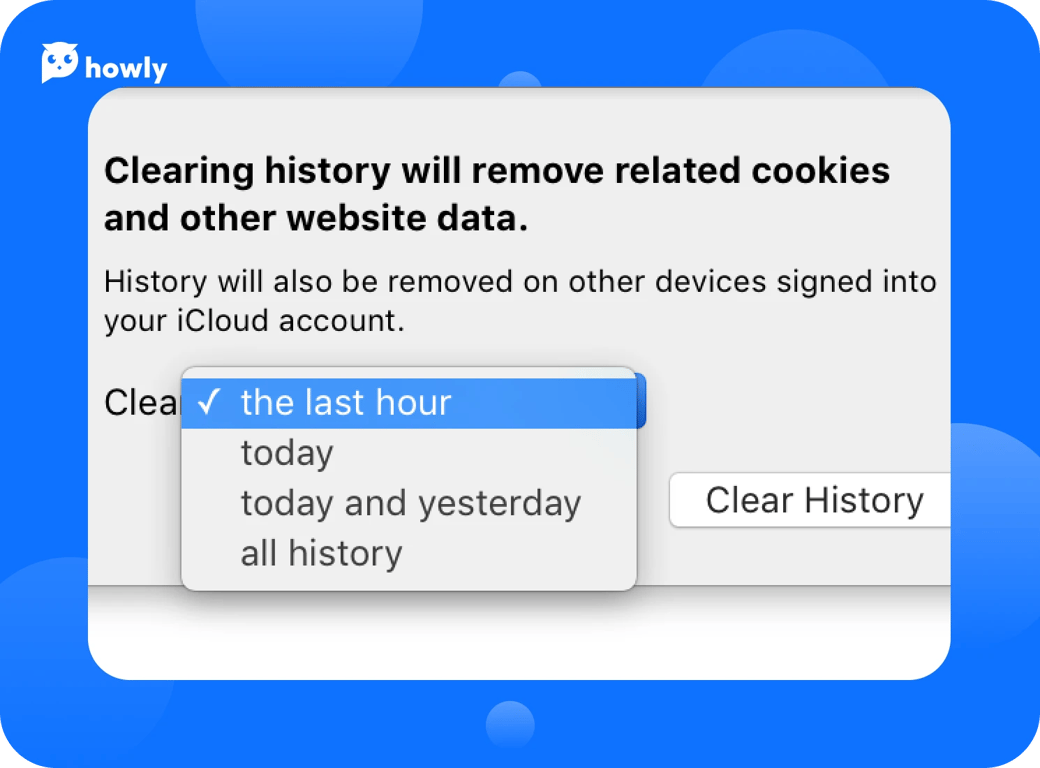 How to clear history on Safari