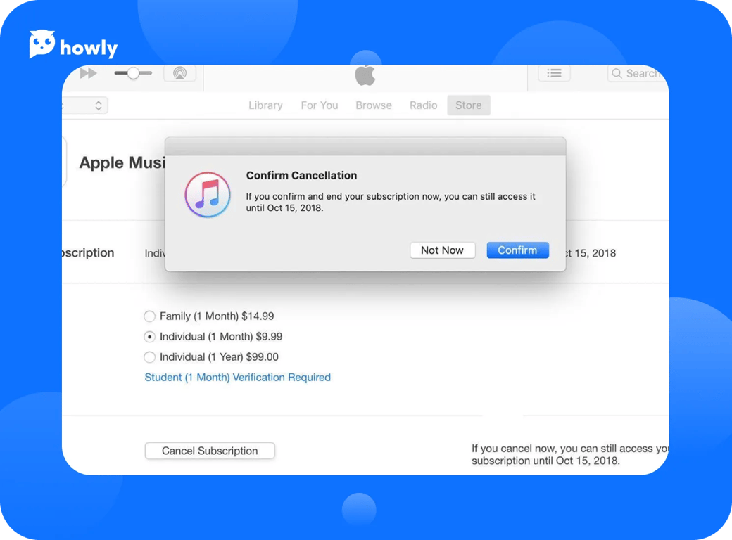 How to cancel Apple Music on iTunes