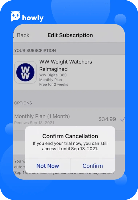 removing WW membership iPhone