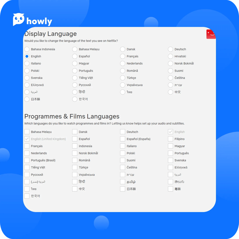 How to change the language on Netflix