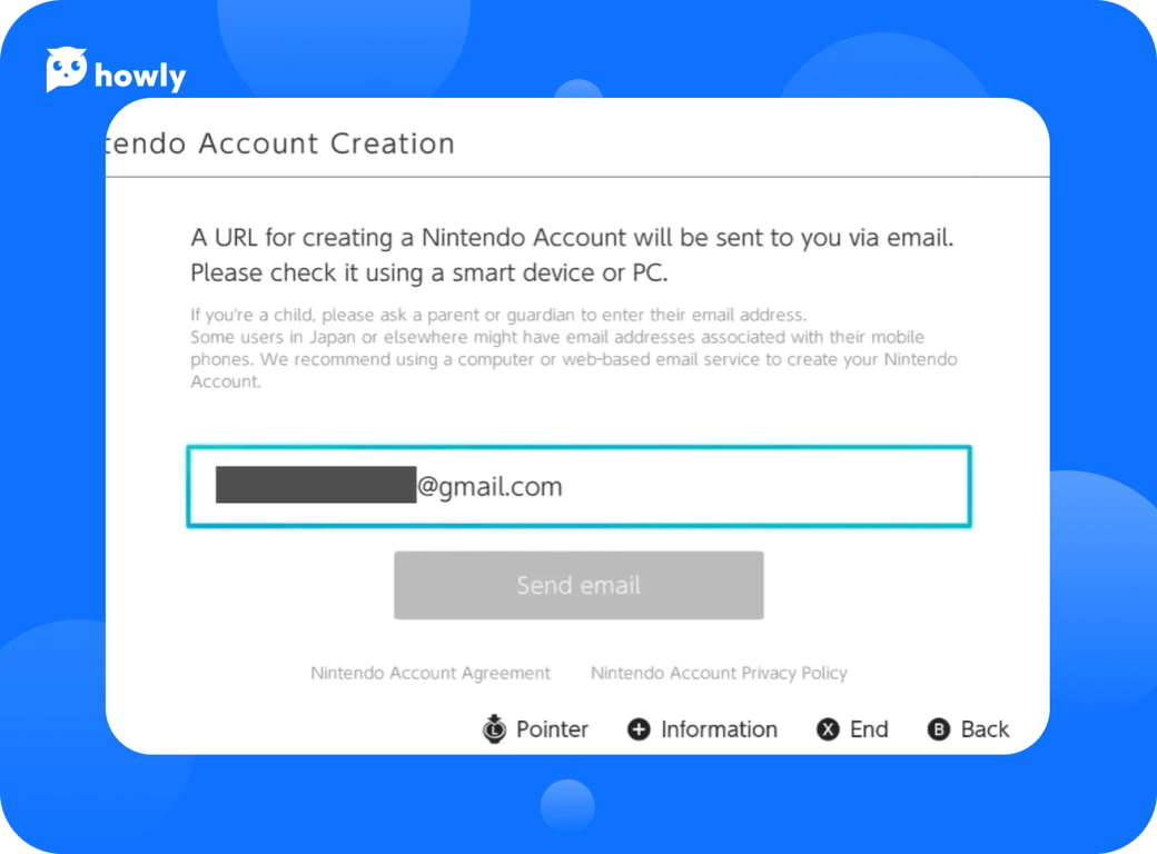 How to create Nintendo account