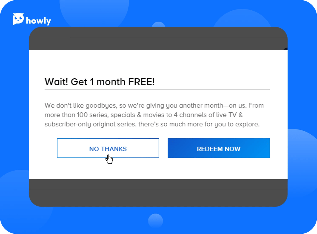 How to cancel CBS All Access subscription with Howly