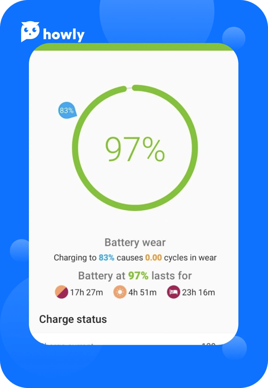 How to check the battery status on Android