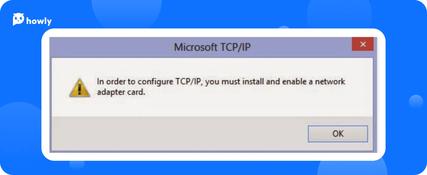 TCP/IP settings error in Windows 7, 8 and 10