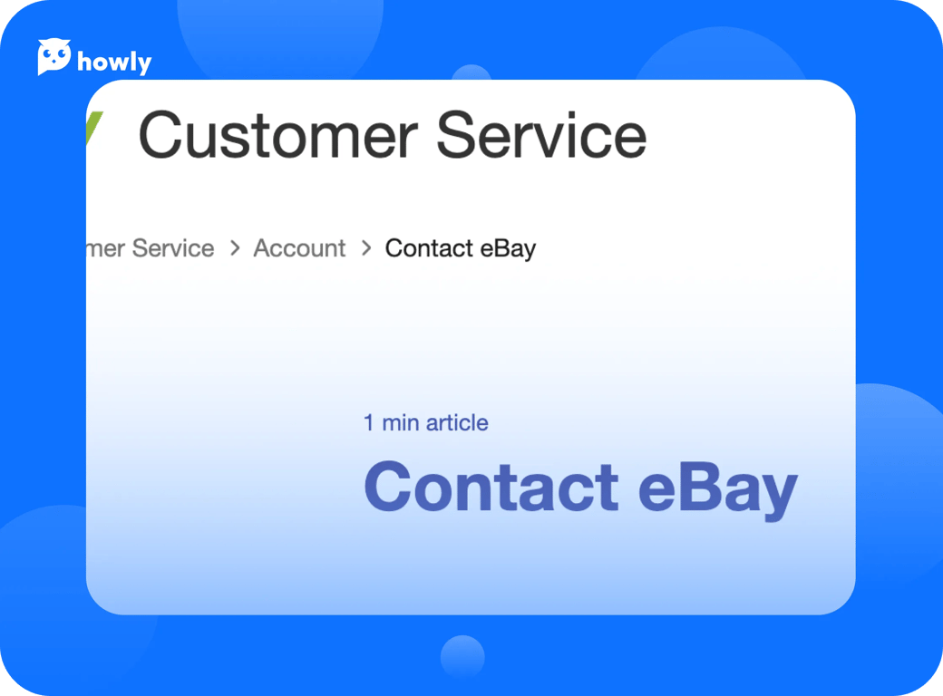 How to contact eBay customer service