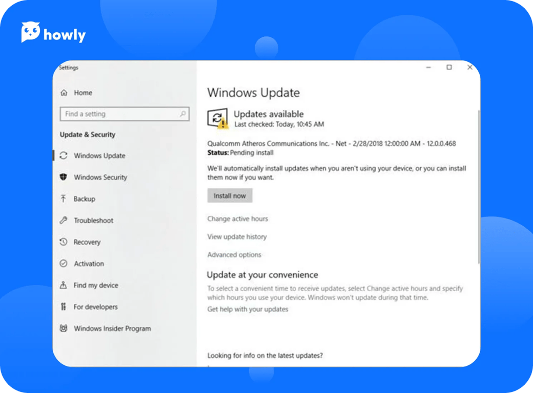 Install Windows 10 Security Update