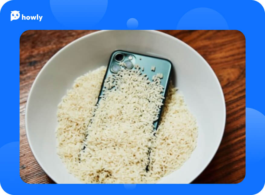 Put your phone in raw rice