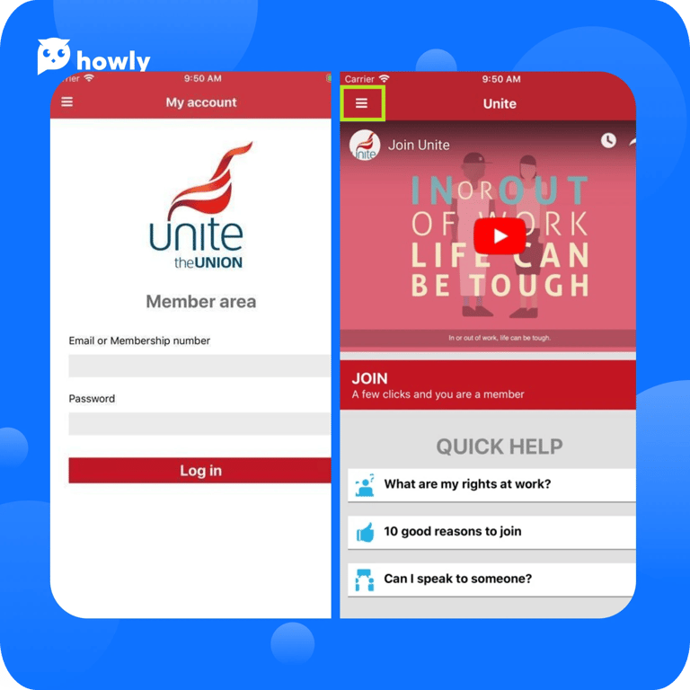 How to cancel Unite the Union subscription with Howly