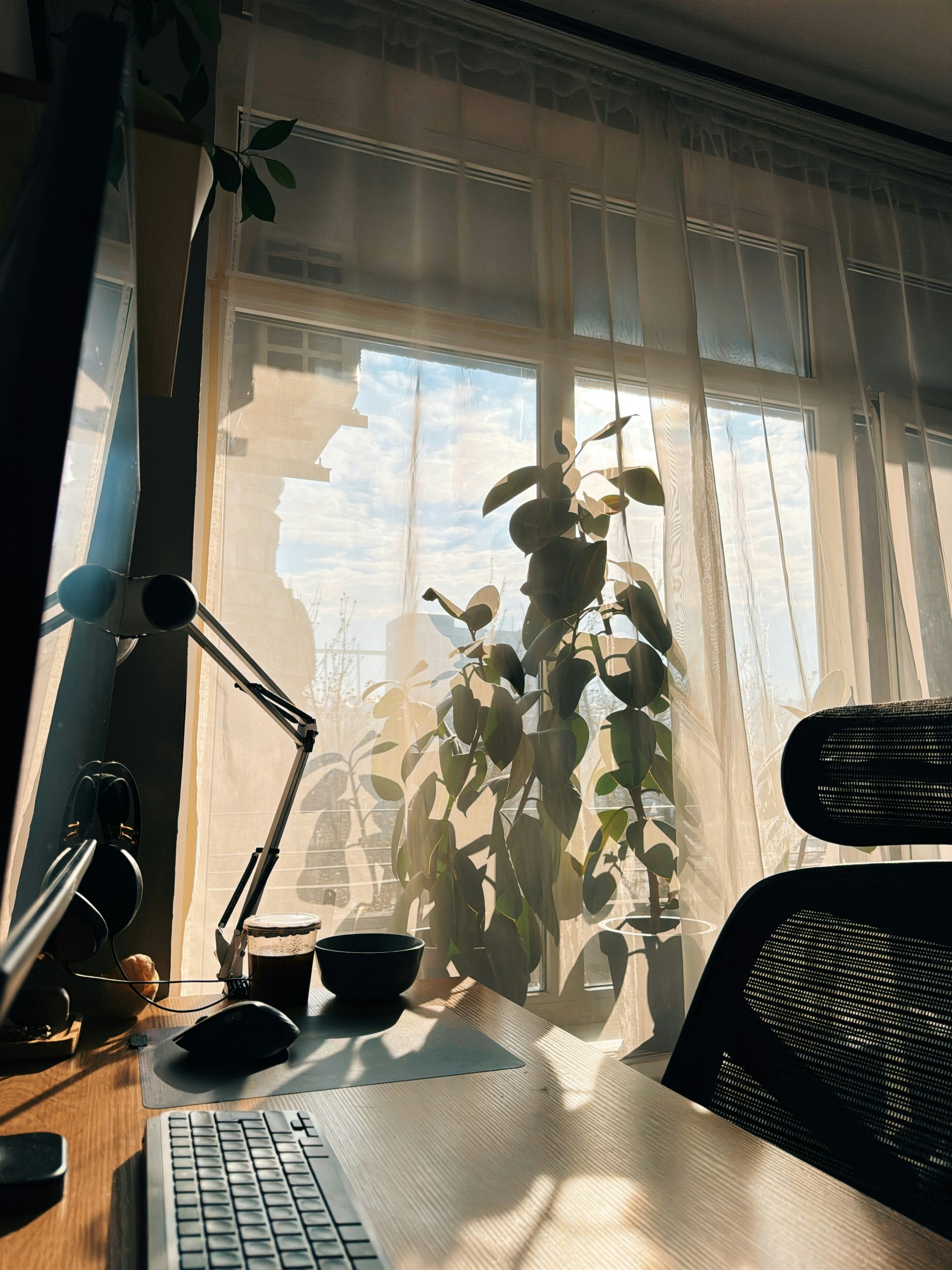 Solo studio workspace