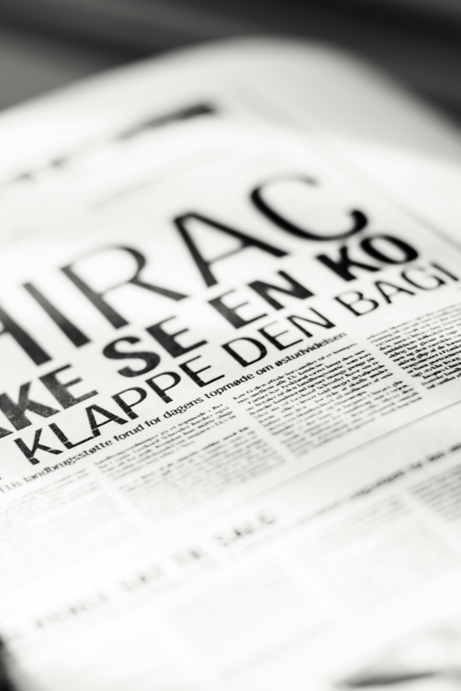 Newspaper typography