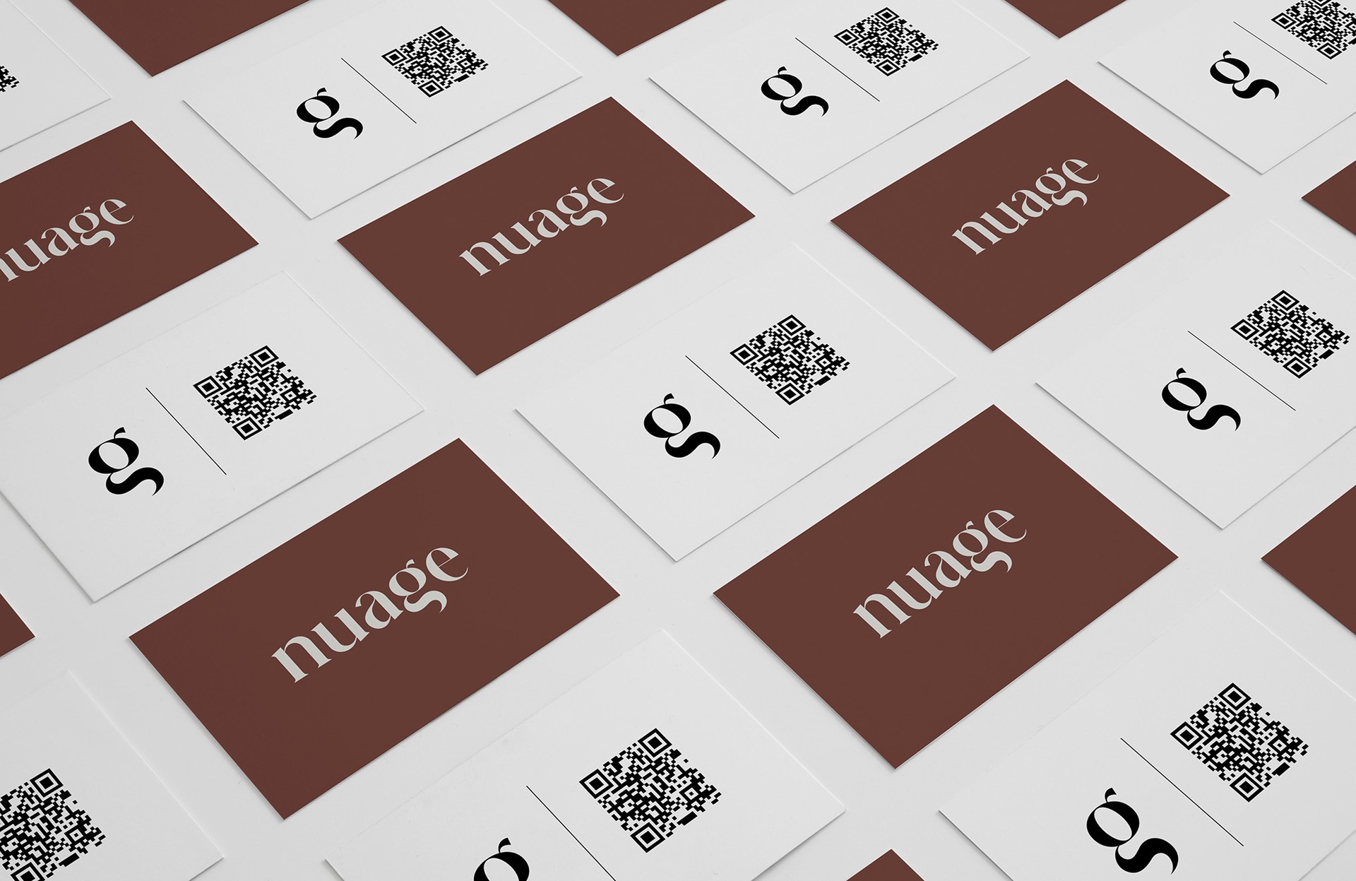 Nuage business cards, recto and verso