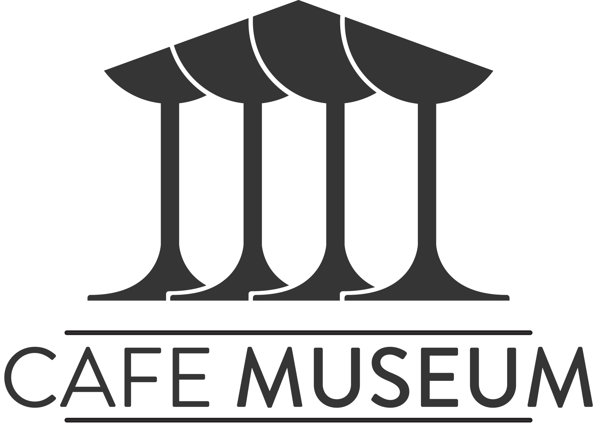 Cafe Museum logo — column and coffee cup mark