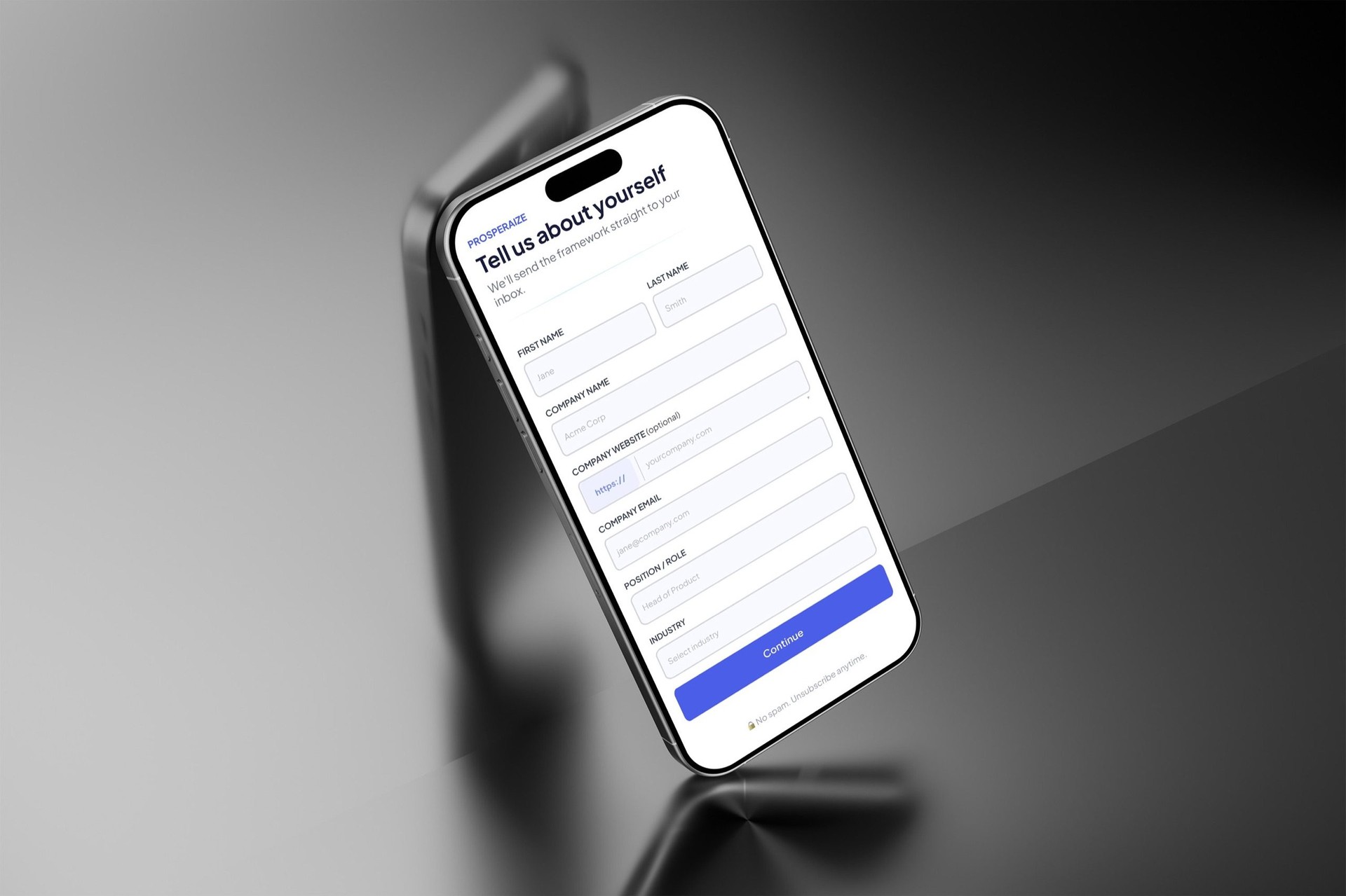 Website Form Screenshot