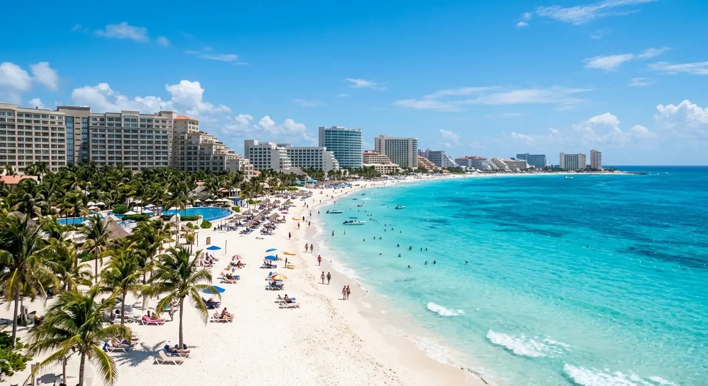 Cancun tropical beach