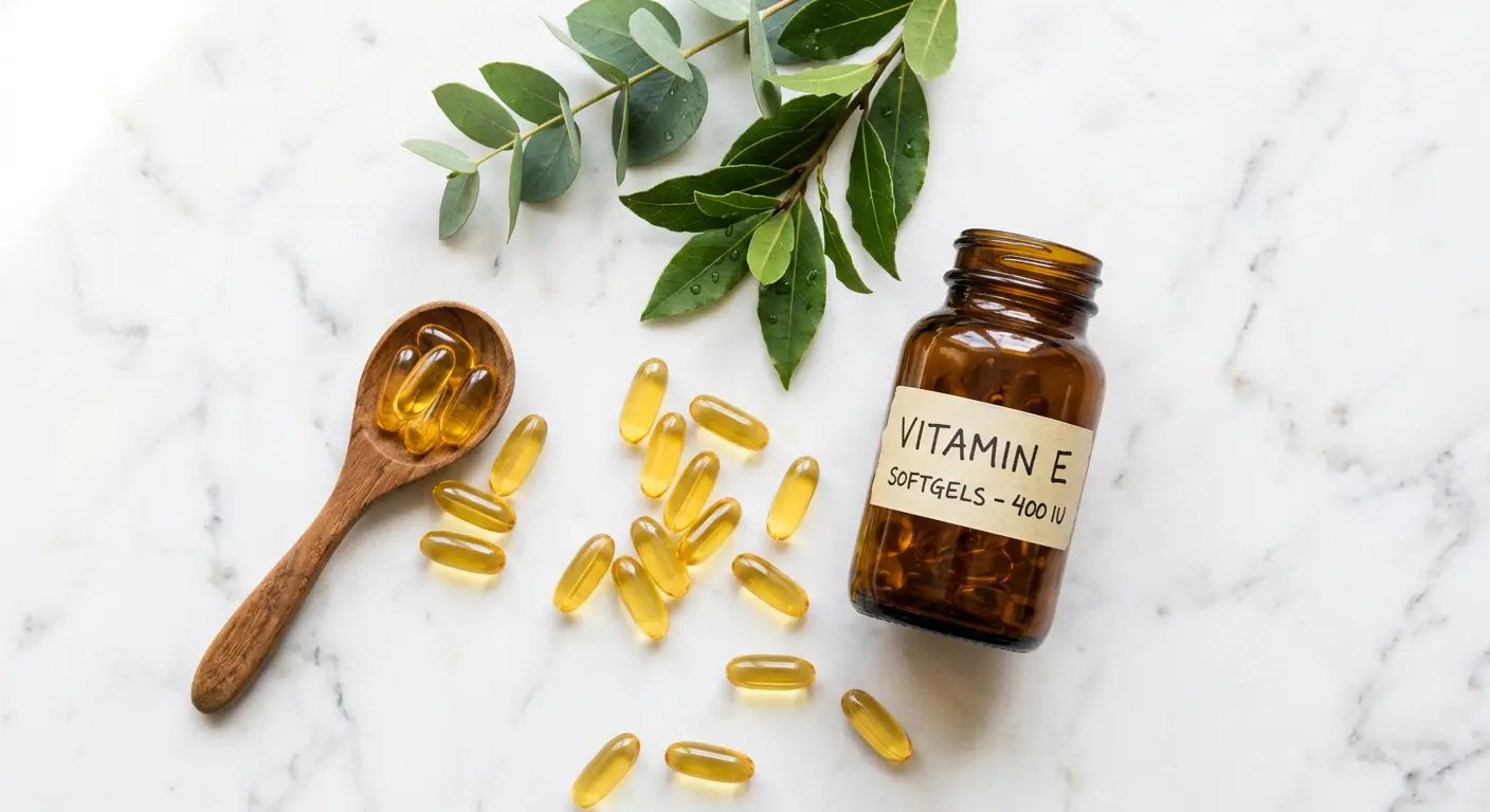 Vitamin E capsules for hair growth supplement