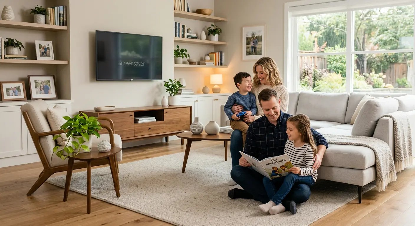 Happy pest-free family at home