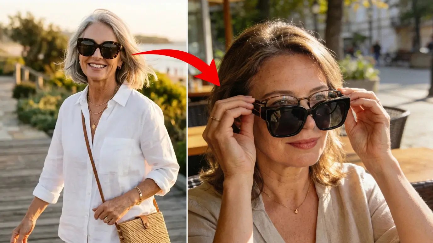 Stylish woman wearing modern sunglasses outdoors