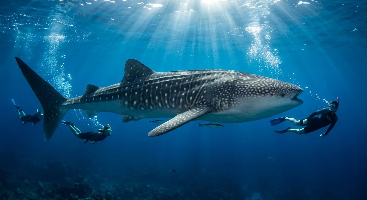 Swimming with whale sharks near Isla Mujeres