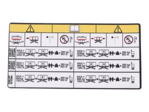 DECAL,PIPE RACK CAPACITY RT