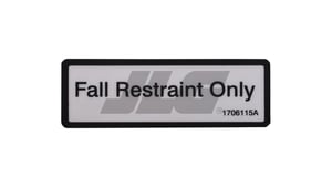 DECAL, FALL RESTRAINT ONLY