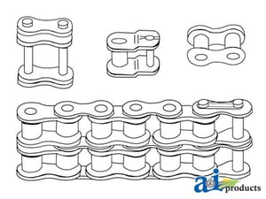60 Double Roller Chain, 10ft (Import)