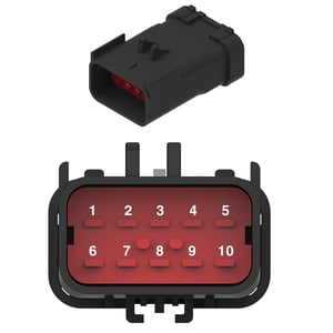 57M10300: Black Internal Electrical Connector Housing, Cavities 10