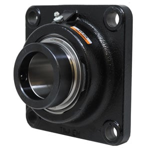 4 Bolt Flanged Bearing W/ Lock Collar, Re-Lubricatable