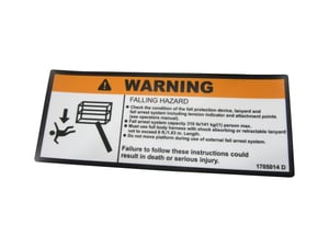 DECAL,WARNING FALLING HAZ
