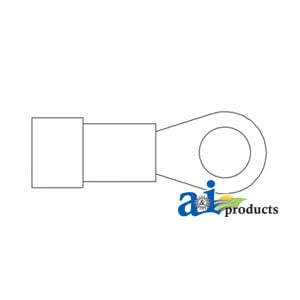 Ring Terminal, Insulated, Wire Size 12-10, Stud Size #10, 10 Pk
